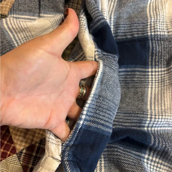 Sonoma Navy and White Checkered Shirt - Picture 4 of 5